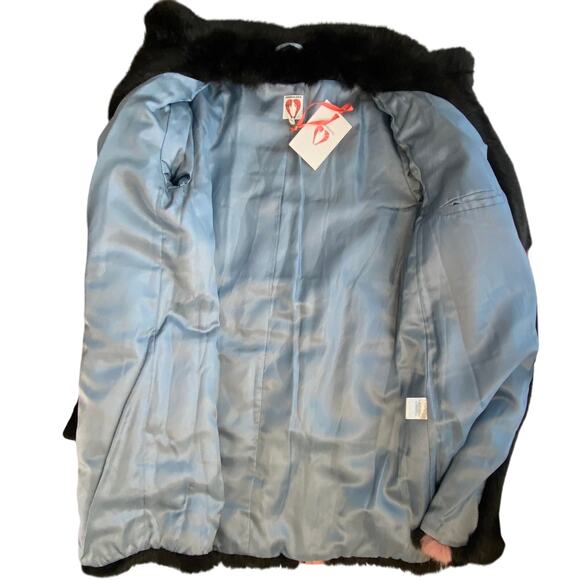 Shrimps Pink Black Plaid Faux Fur Coat Women’s M Short Modacrylic - Picture 10 of 13